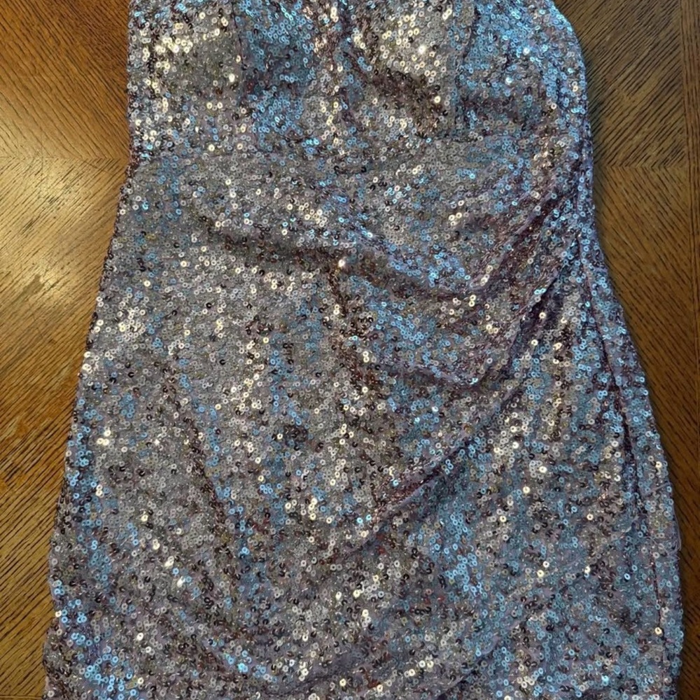 Crystal Doll brand Sparkling Sequin Strapless Dress